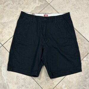 Levi's XX Chino EZ Shorts Mens Small Black Stretch Above Knee Drawstring 8"